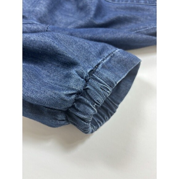 YFB Young Fabulous & Broke Denim Strapless Jumpsuit Dark Denim 4 Cargo Pockets - Picture 12 of 12